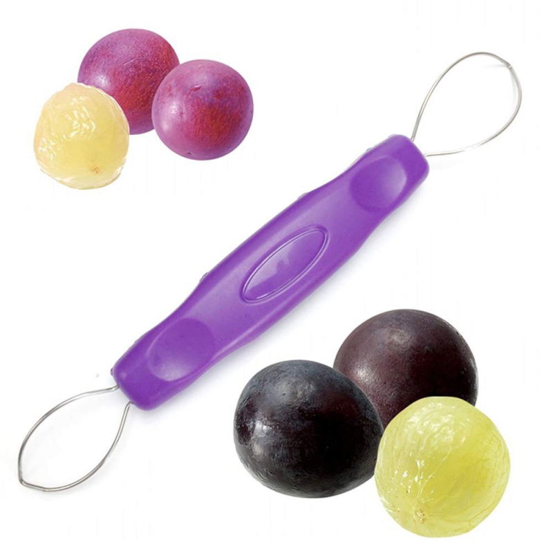 USA Purple Grape Peeler Easy Cutter Vegetable Fruit Slicer Kitchen